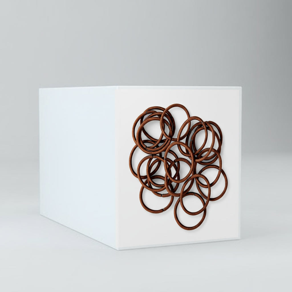 Brown Hair Elastics - 20 pcs