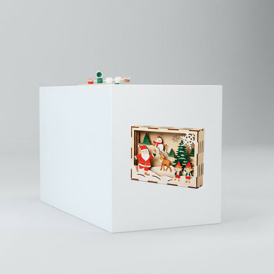 DIY Christmas scene with paint